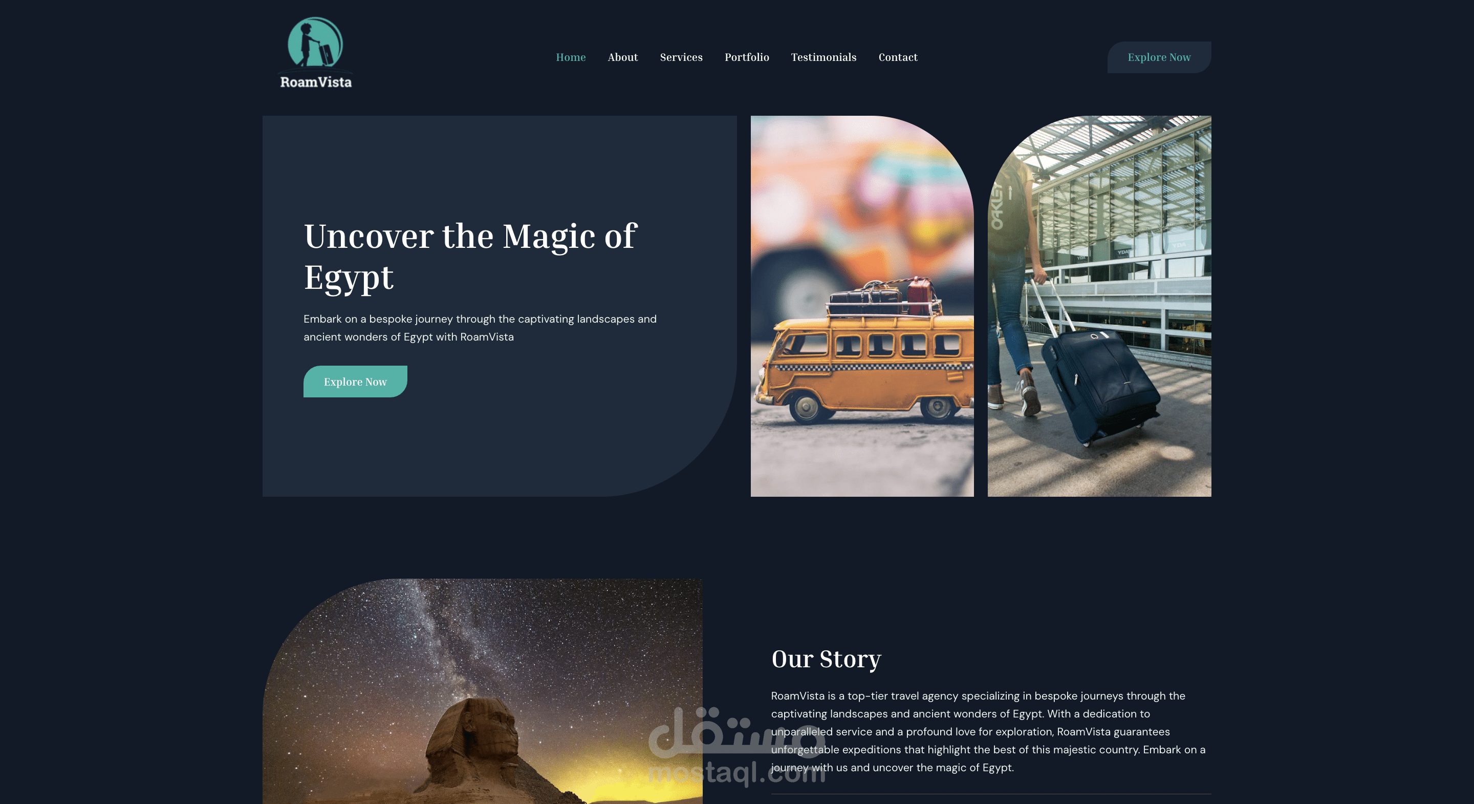 تصميم موقع إلكتروني لشركة سفر وسياحة
