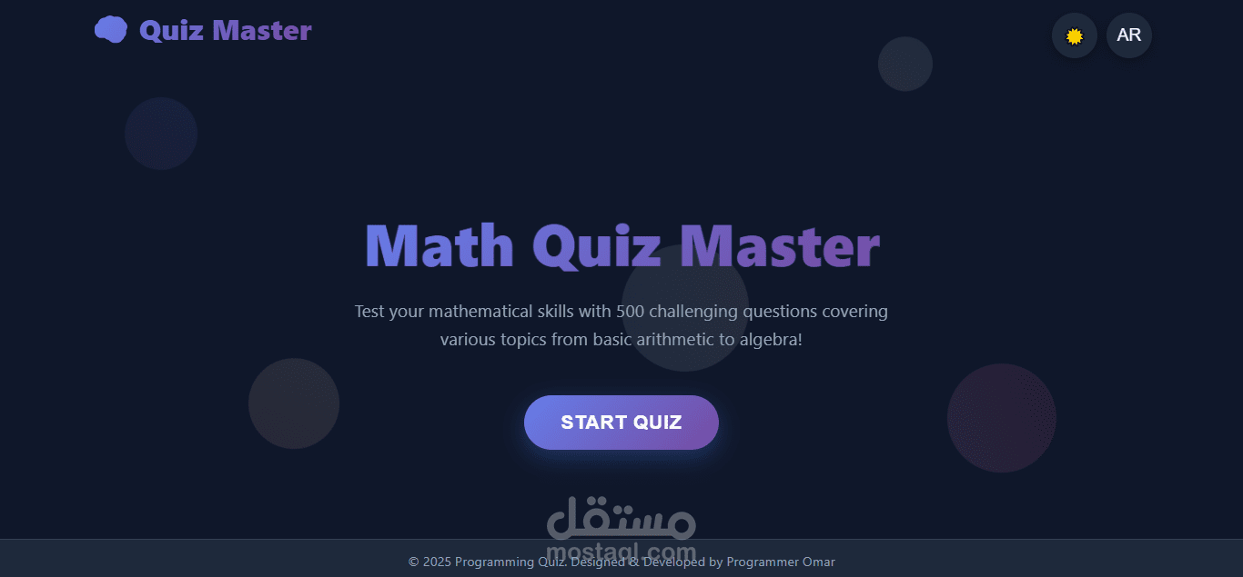 Math Quiz Master