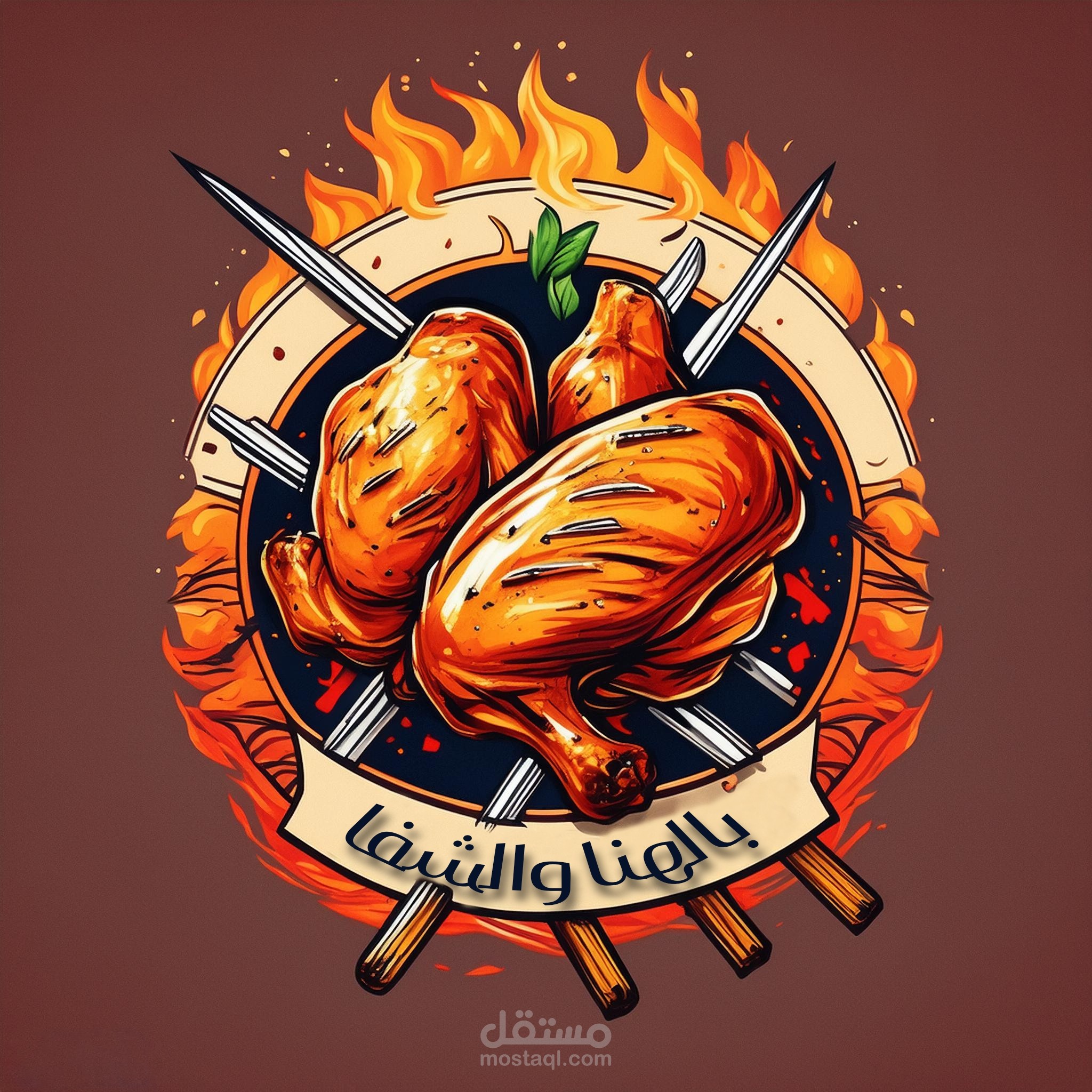 لوجو مطعم مشويات "بالهنا والشفا"