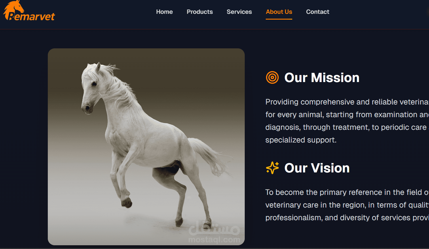 منصة ويب متكاملة لعيادة بيطرية مع متجر إلكتروني – RemarVet