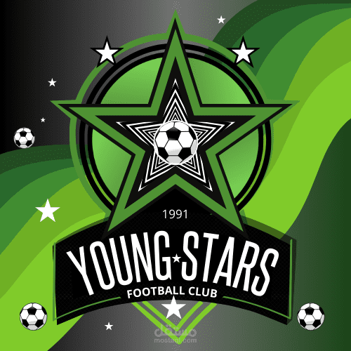 تصميم شعار نادي كرة قدم  Young Stars Football Club