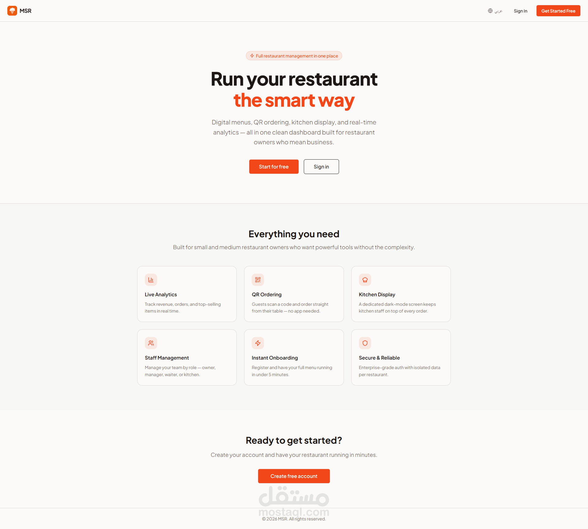 SAAS For Restaurants