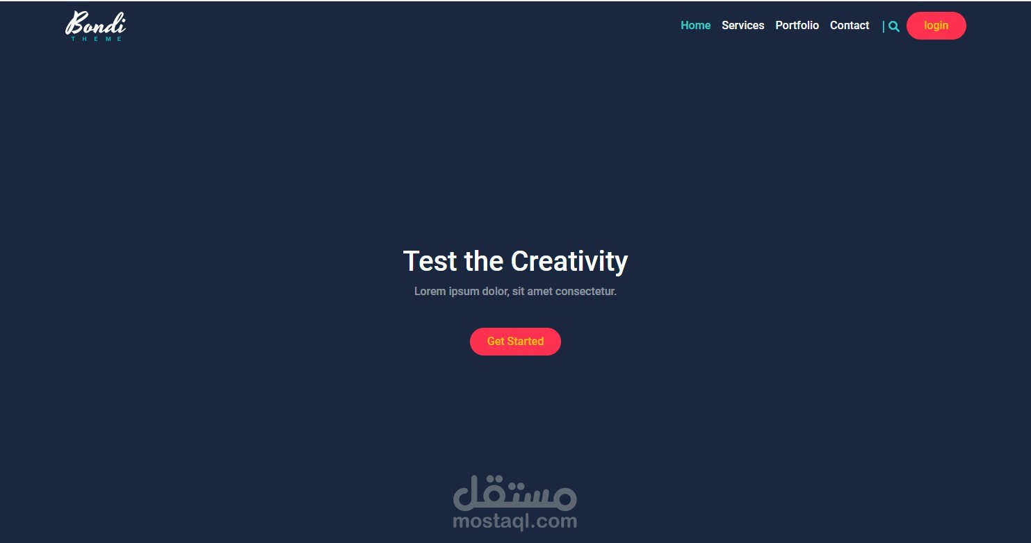 bondi - landing page