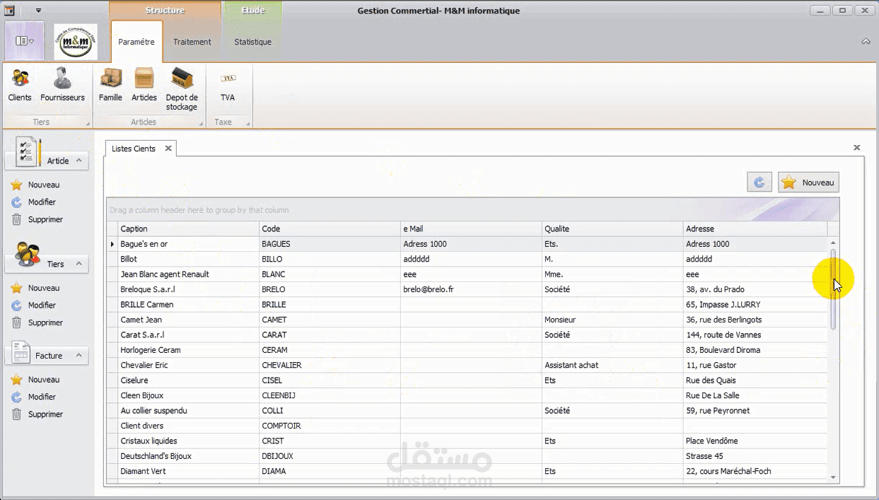 M&M Informatique: Commercial Management Application
