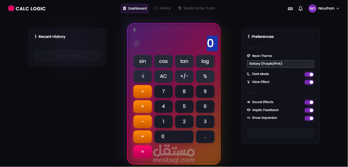 Calc Logic | آلة حاسبة علمية بتصميم عصري وتخصيصات متقدمة