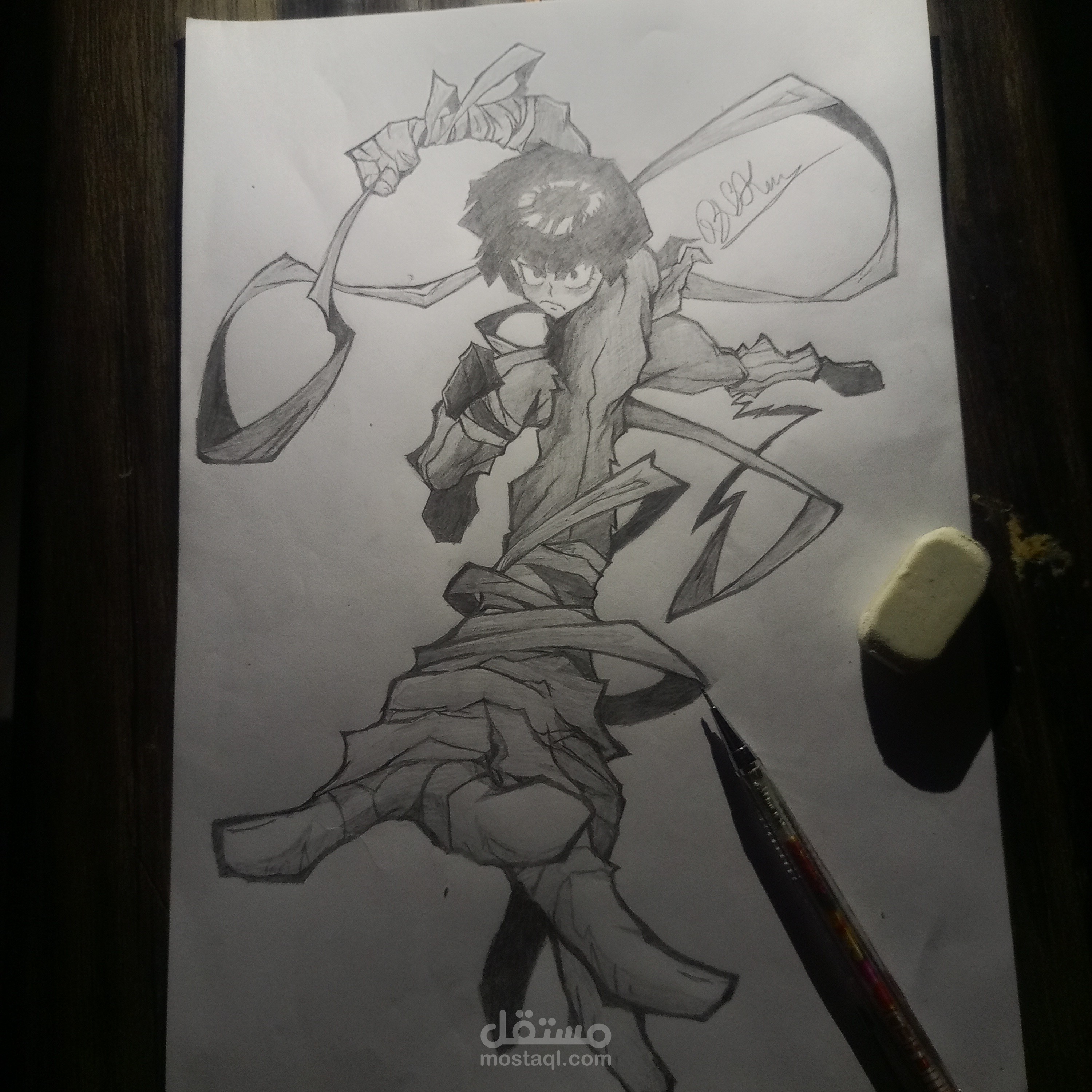 رسمة شخصية انمي