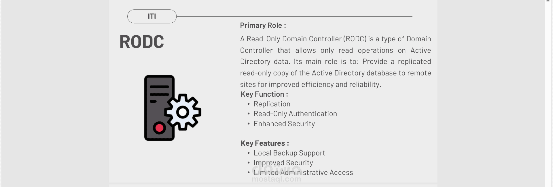 RODC (Read-Only Domain Controller) & Security Configuration