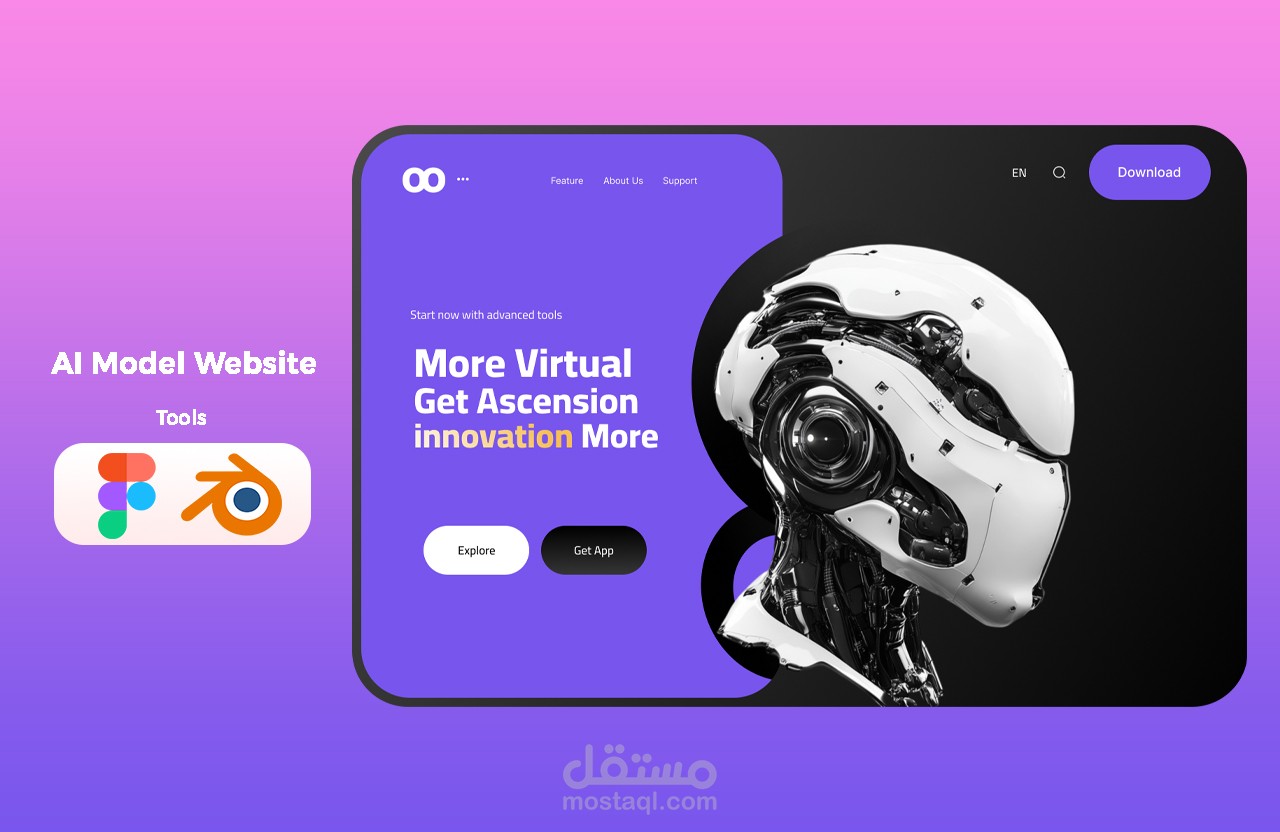AI Model Website - UI/UX Design