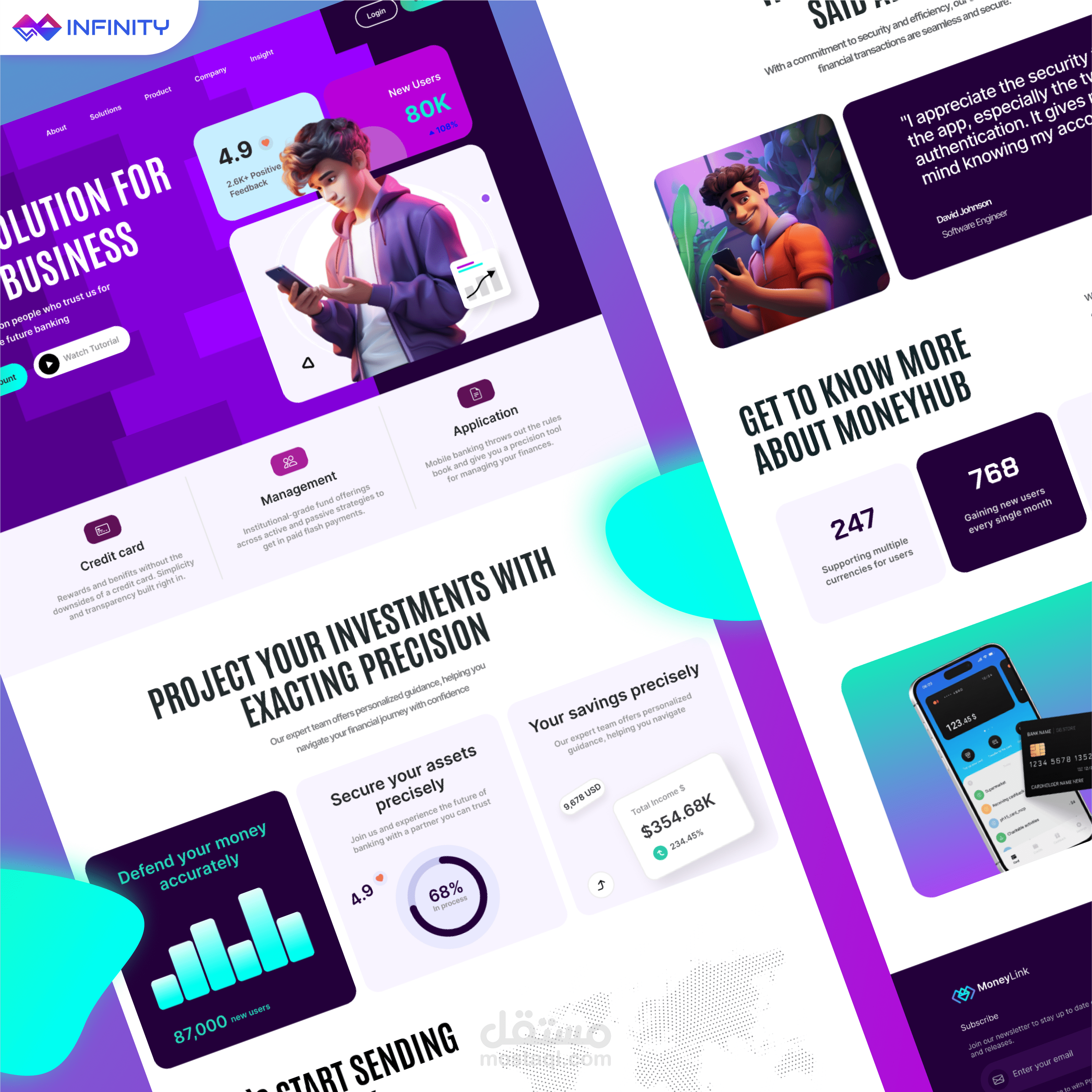 UI/UX Design | Website | Landing Page | Digital Banking App