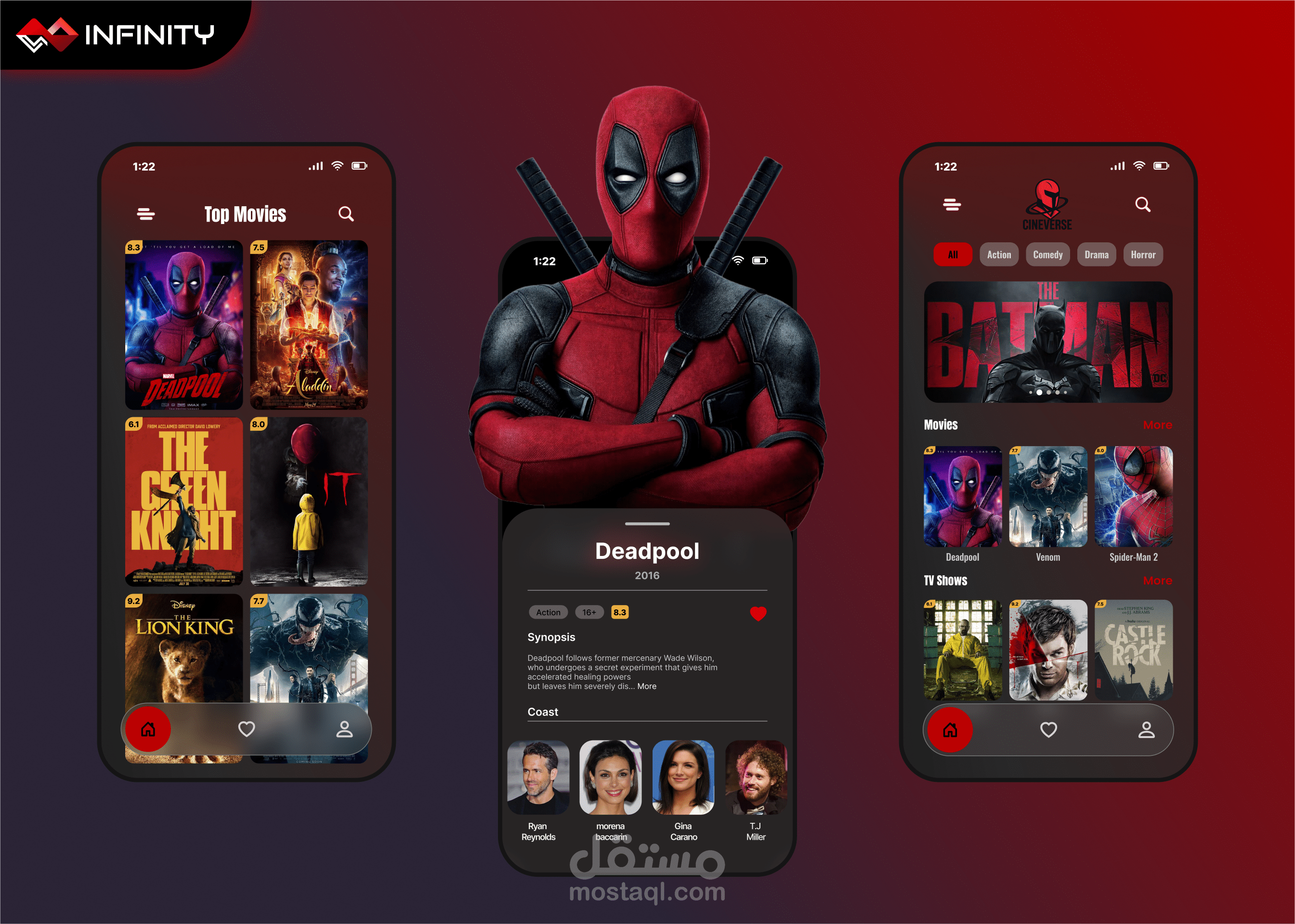 UI/UX Design | Mobile App | Application | Movie App