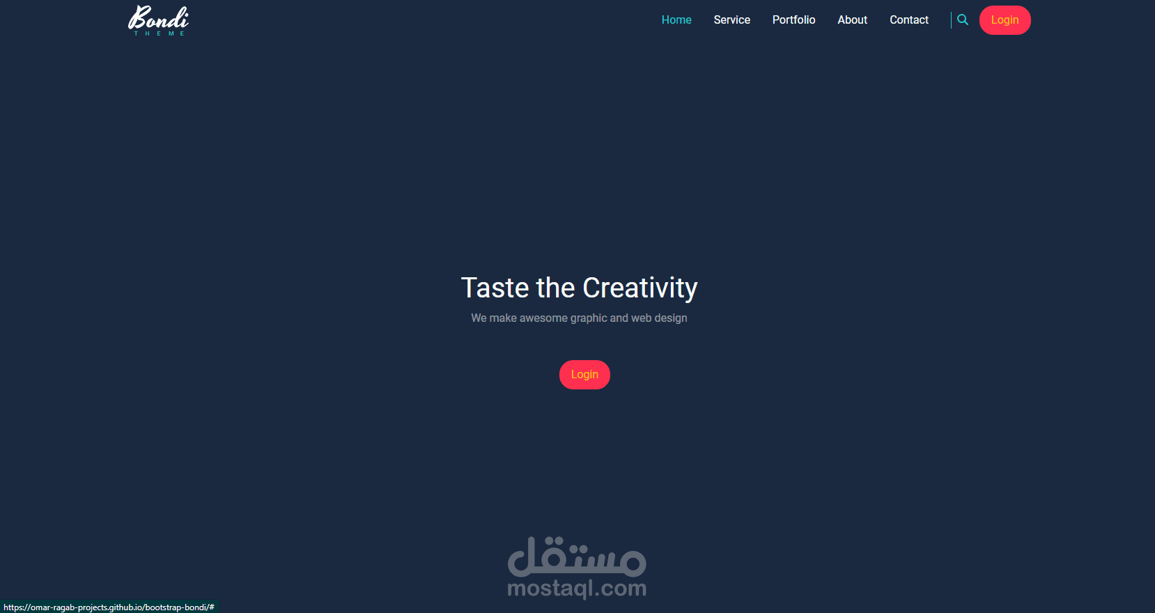 Bondi Page With Bootstrap