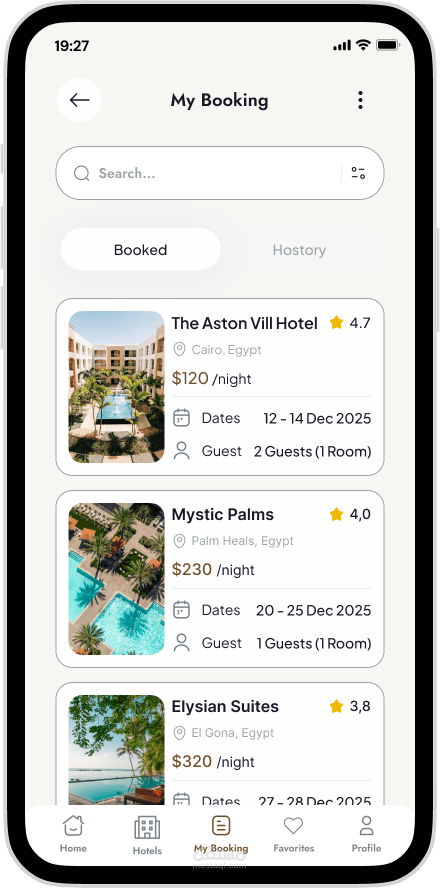Checkout – Reservation Mobile App UI Design