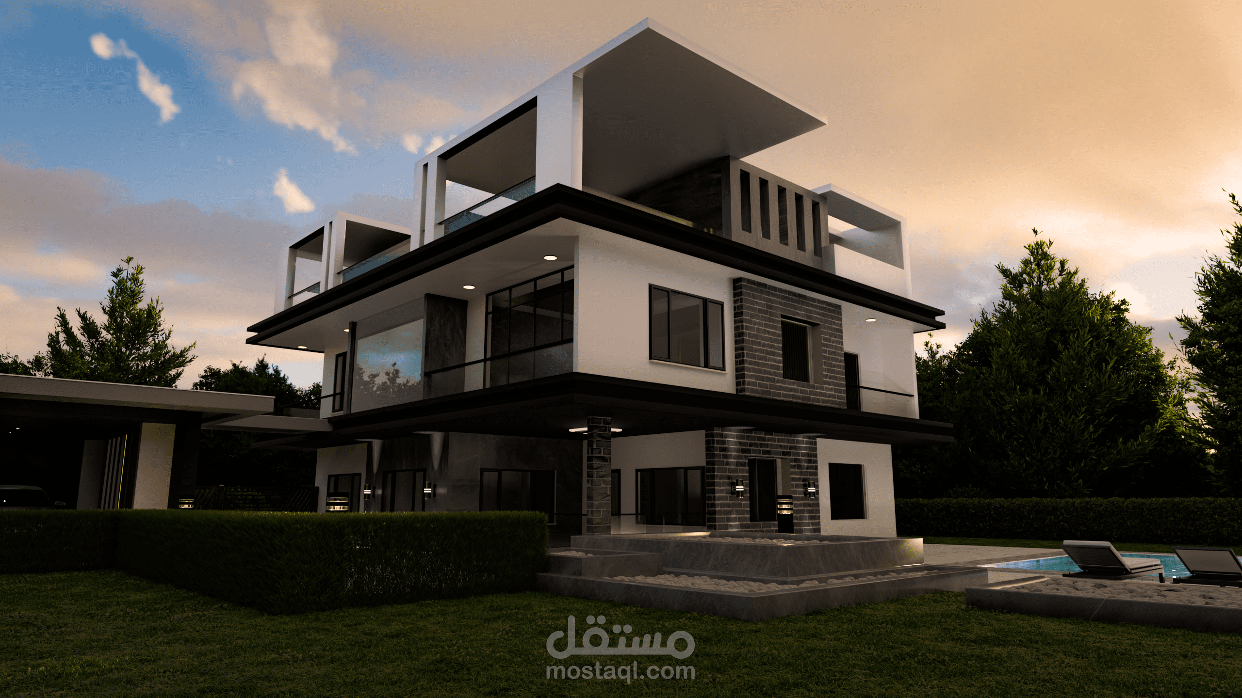 تصميم منازل ومباني ثلاثية الأبعاد واقعية باحترافية