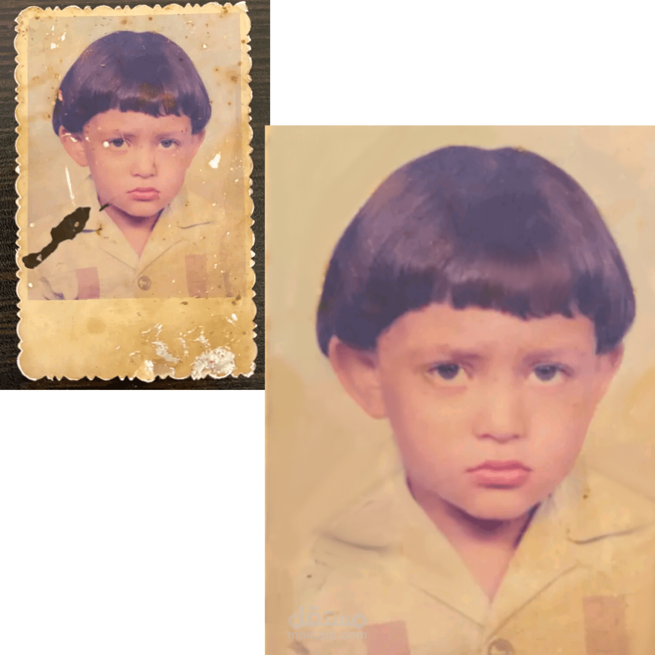 ترميم صورة قديمة.