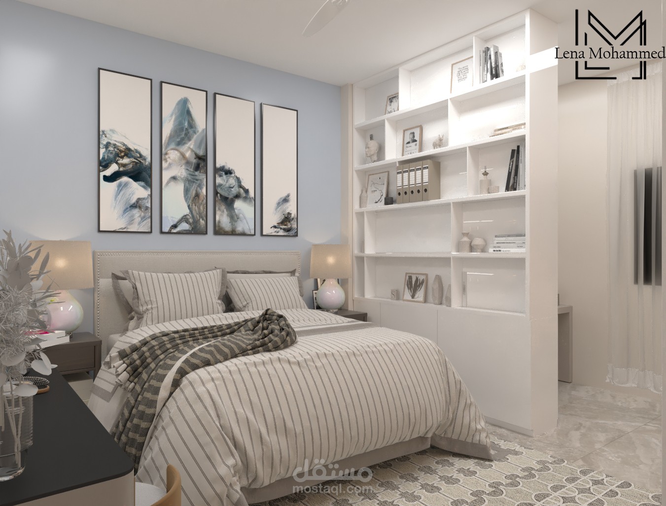 تصميم غرفة نوم رئيسية - Modern bed room design