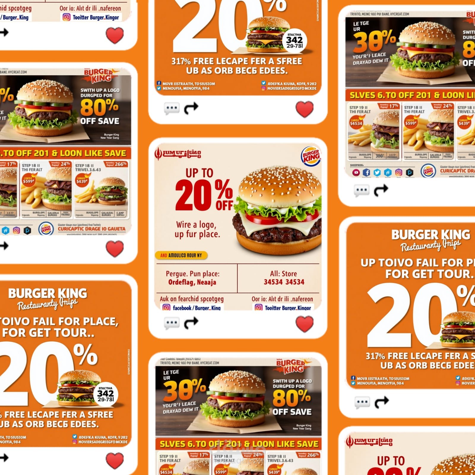 حملة إعلانية لمطعم برجر