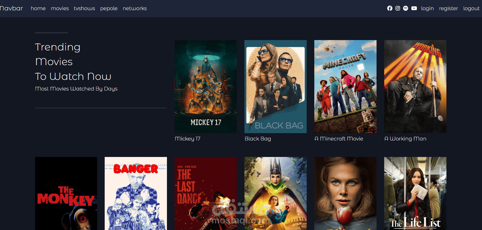 A website for watching movies