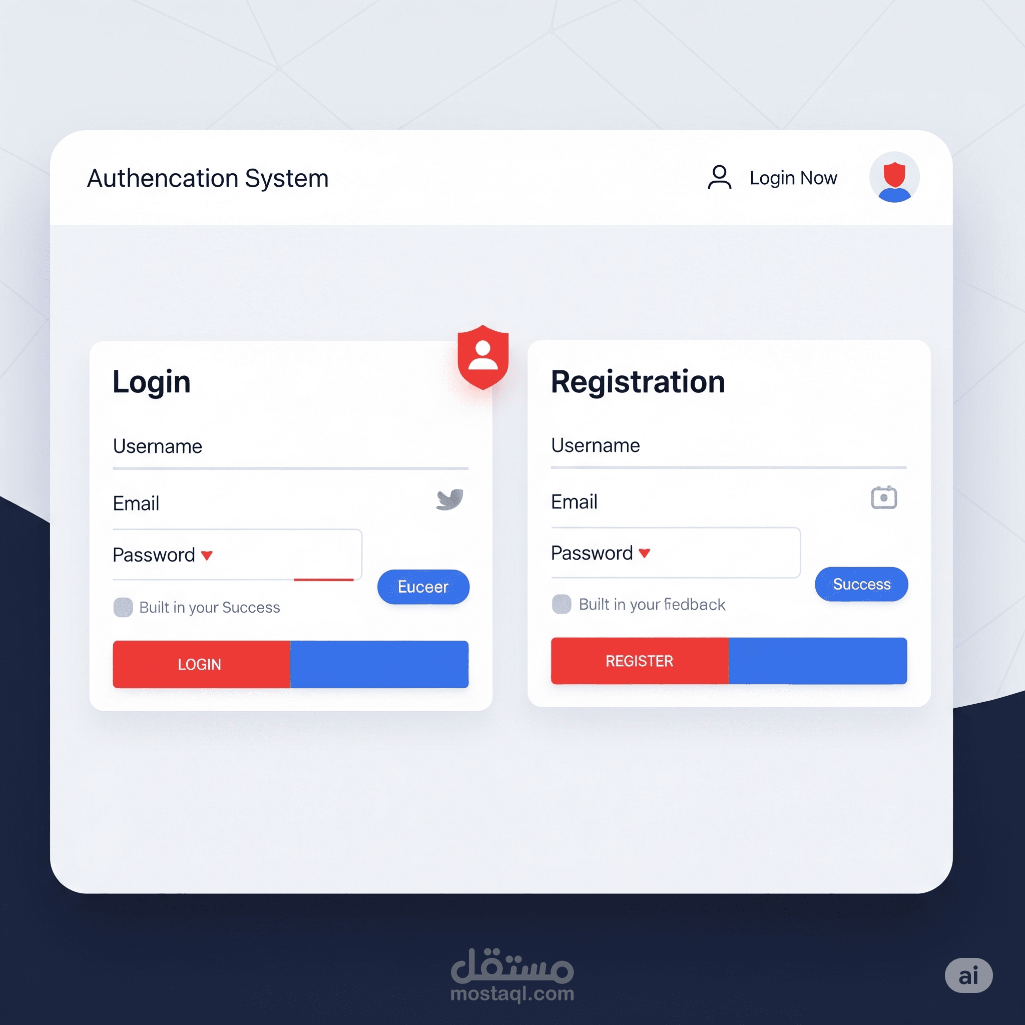 نظام تسجيل الدخول والتسجيل للمستخدمين - User Authentication System
