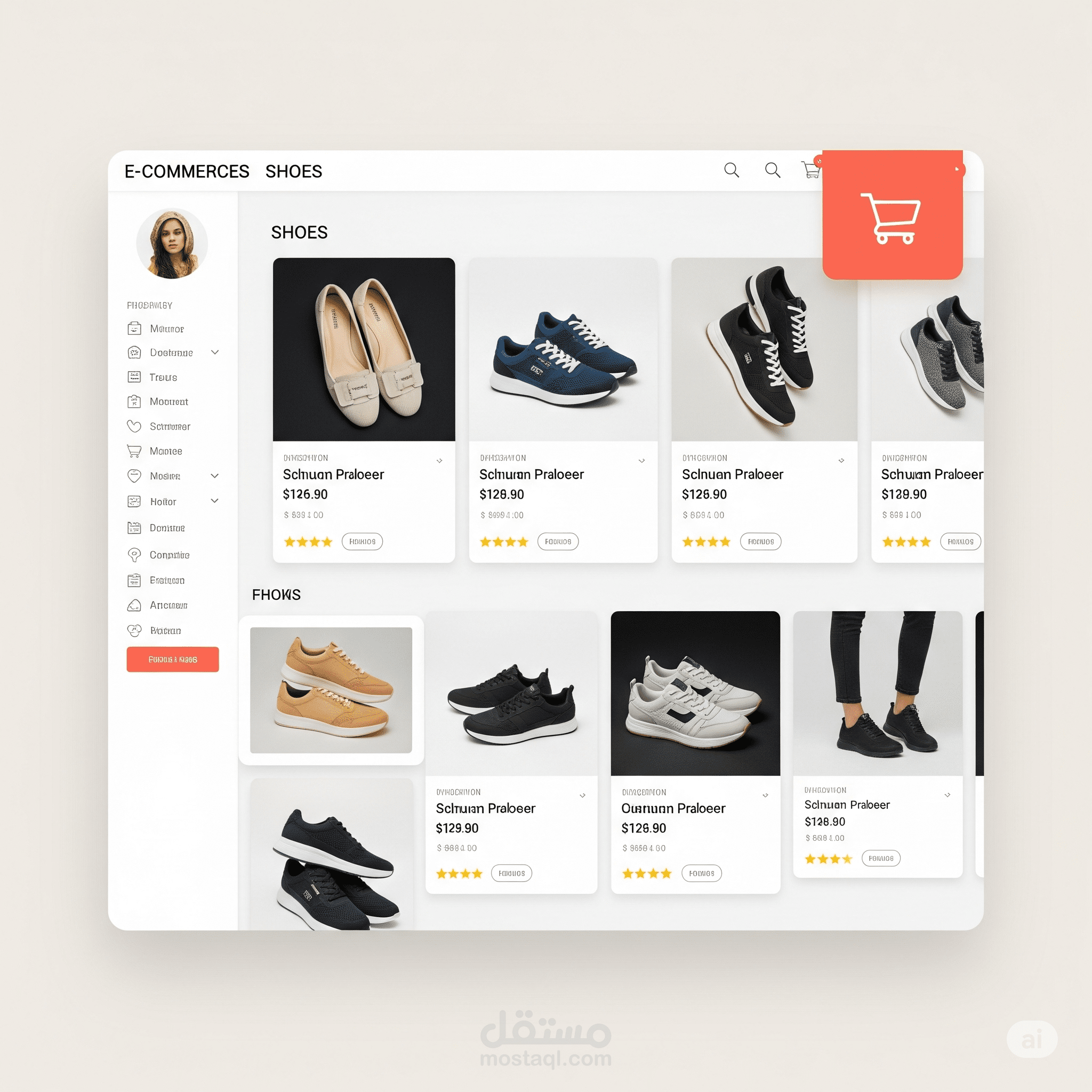 متجر إلكتروني لبيع الاحذية - E-commerce Website