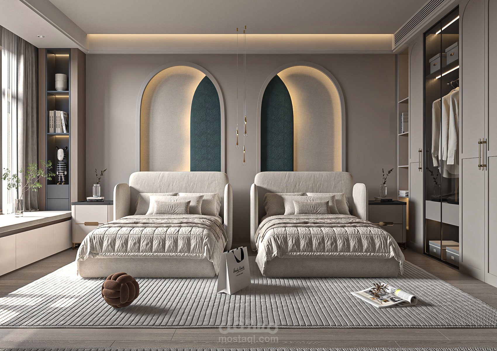 تصميم غرفتين نوم بالقاهرة - مصر