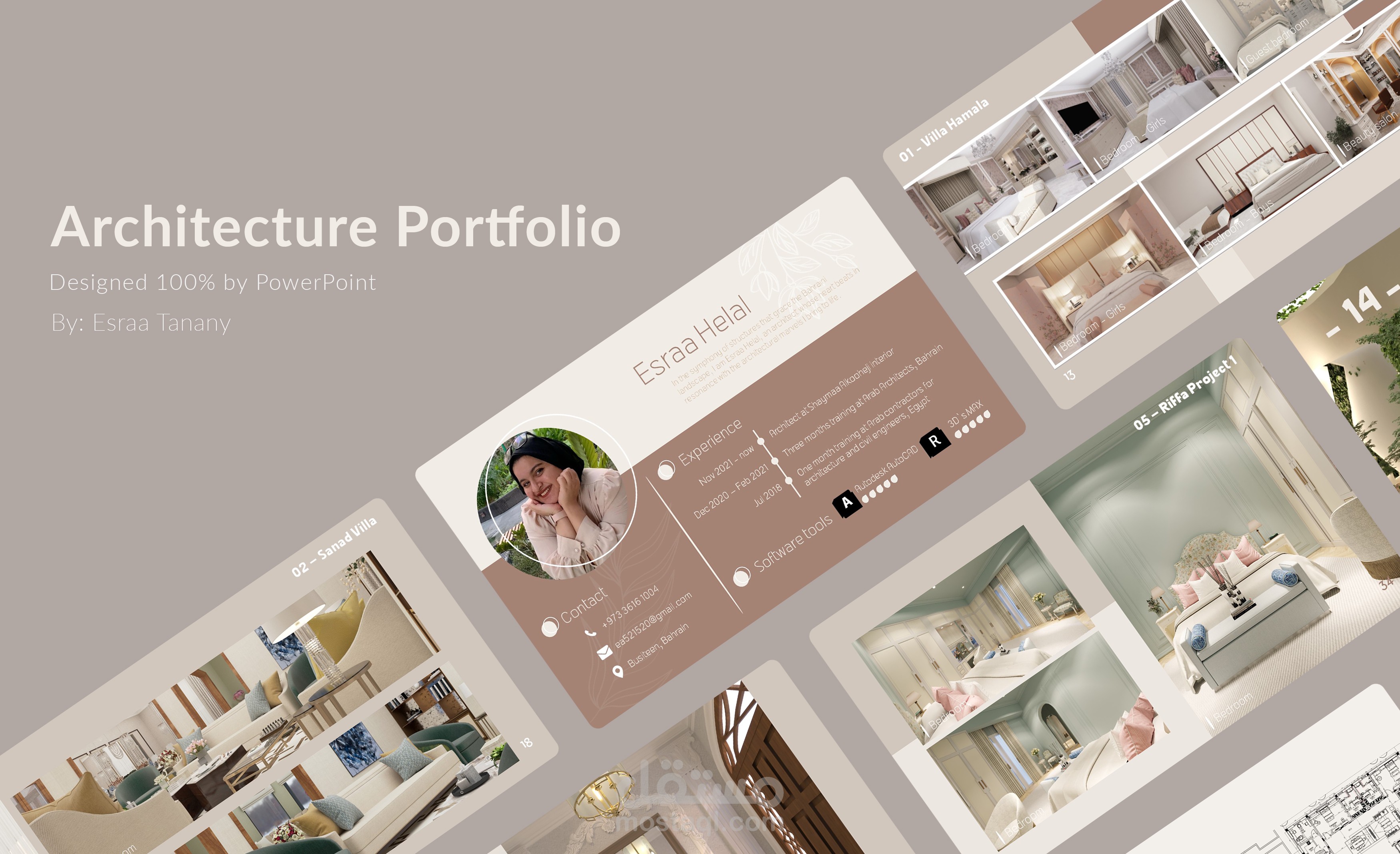 تصميم بورتفوليو ببرنامج PowerPoint