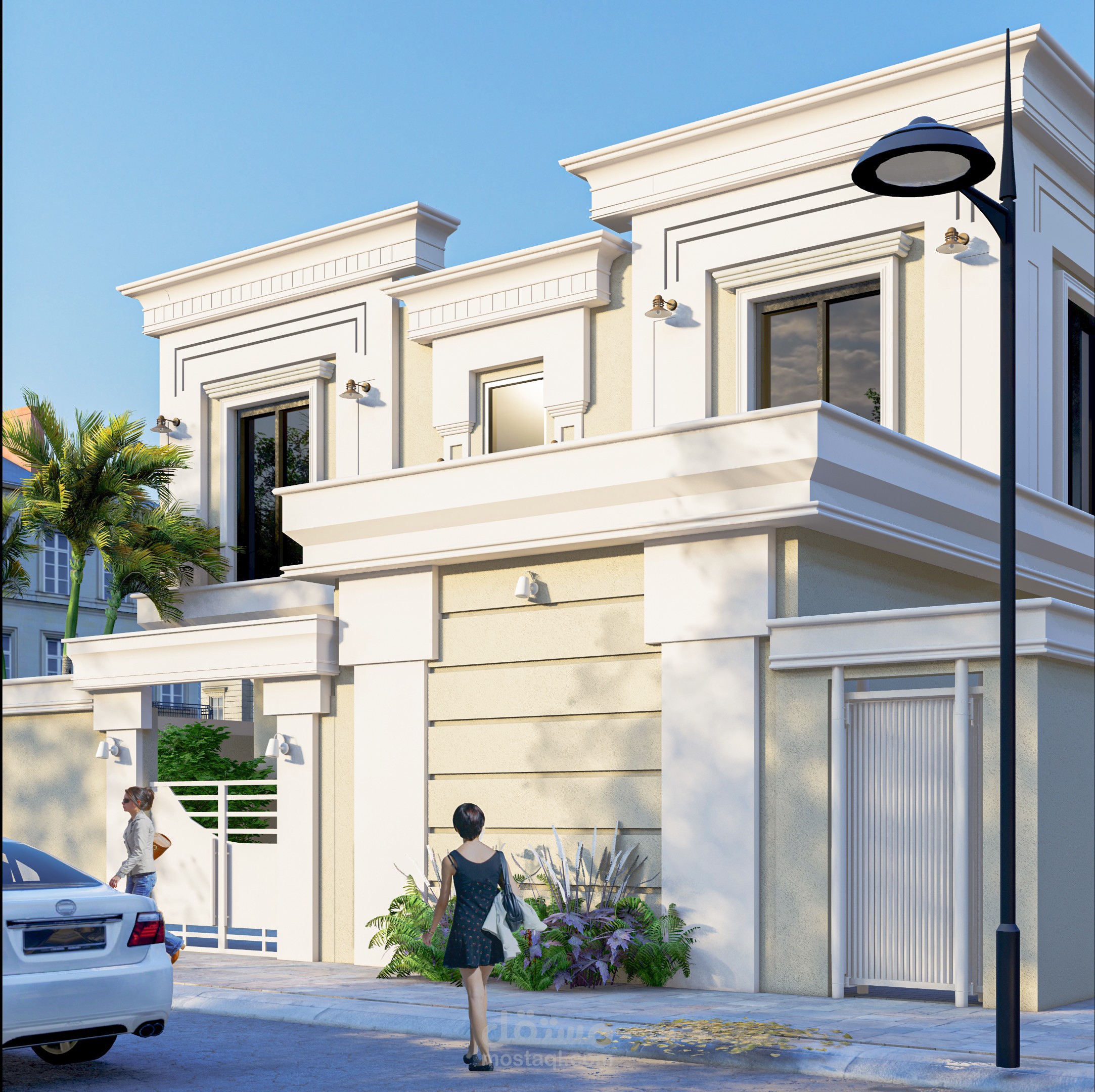 تصميم واجهة فيلا نيو كلاسيك