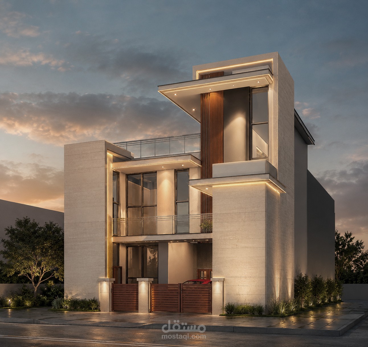 تصميم معماري لفيلا