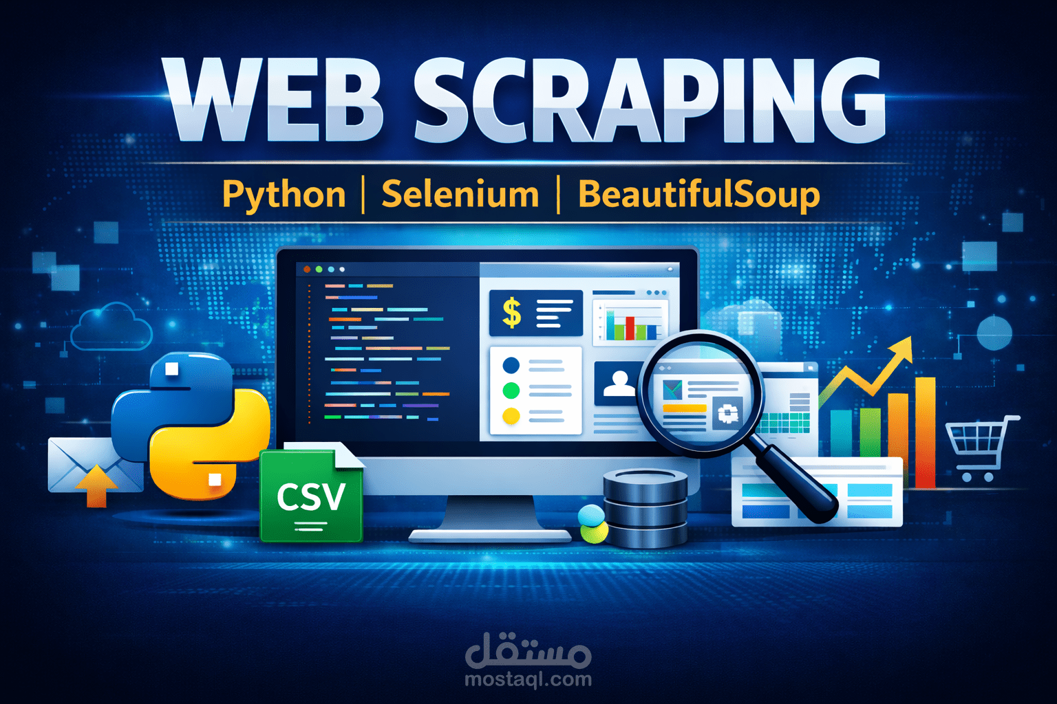 استخراج البيانات من أي موقع الكتروني باستخدام Python