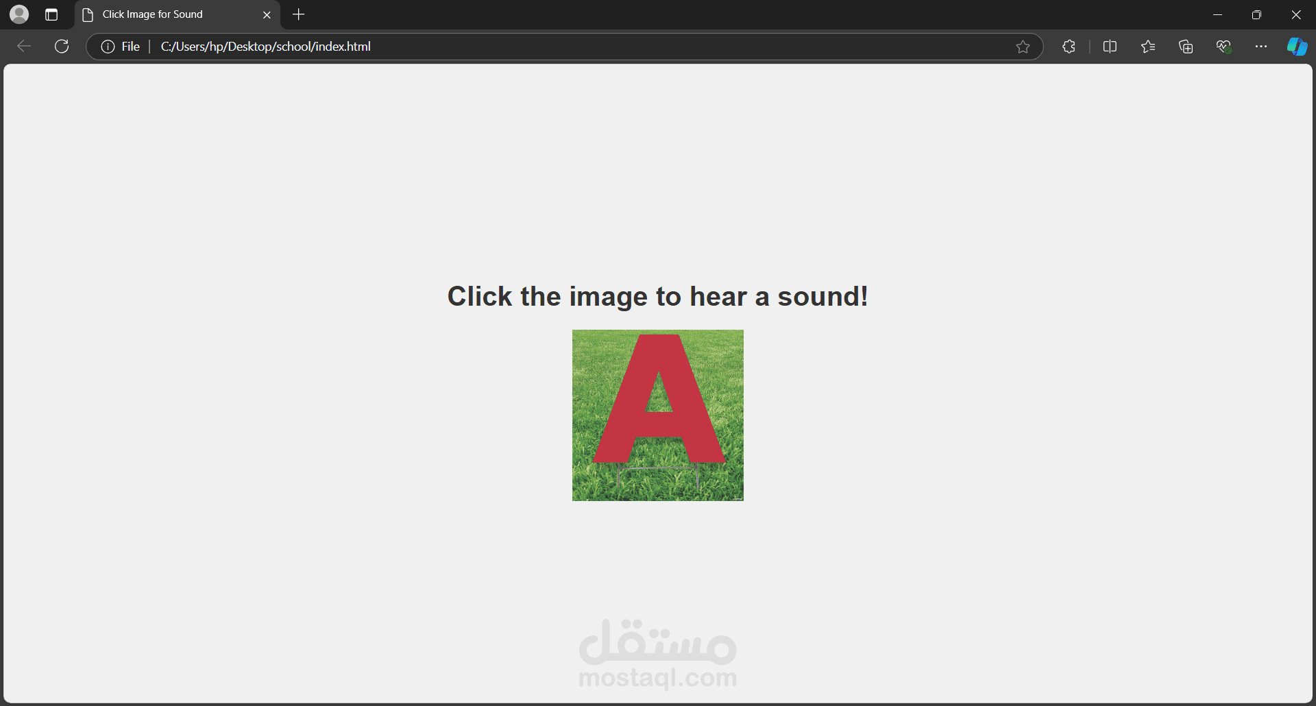 click the image say sound
