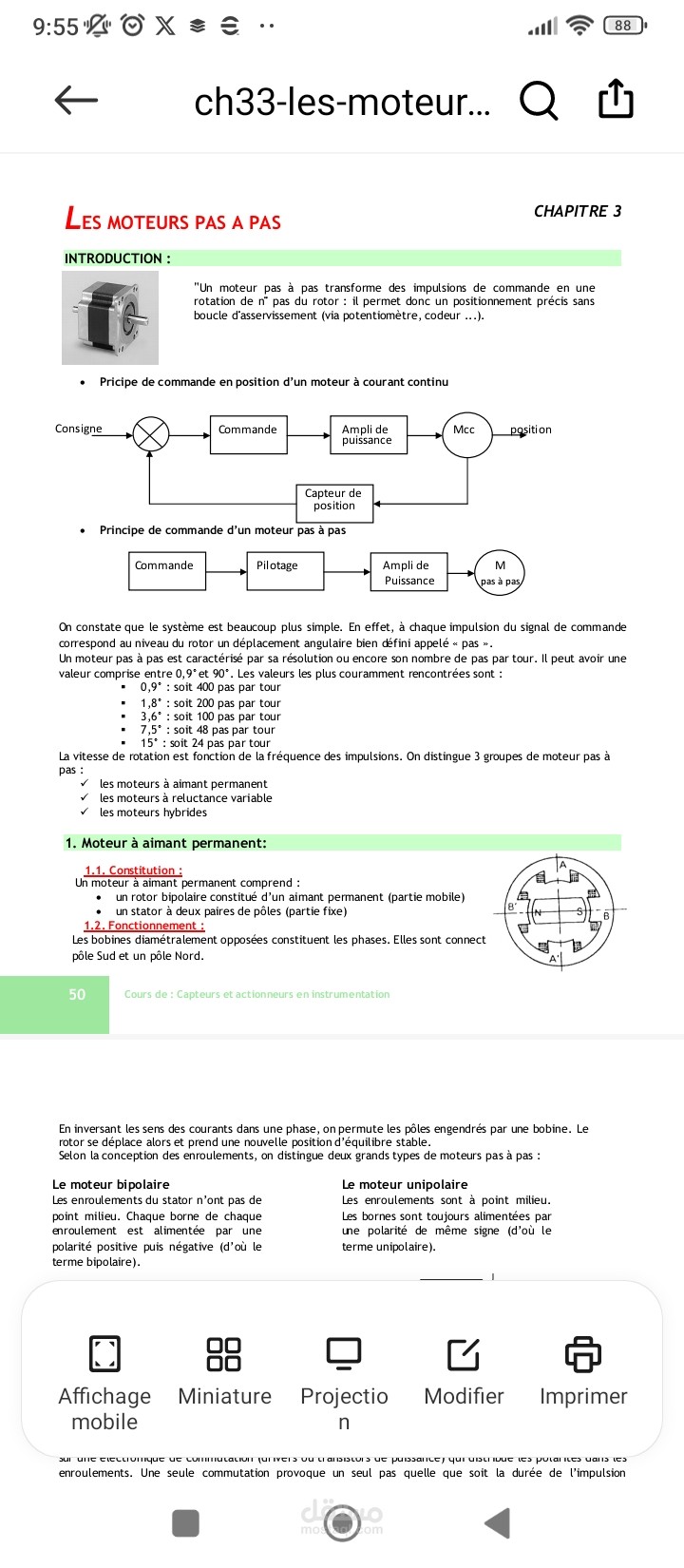 Moteur pas à pas