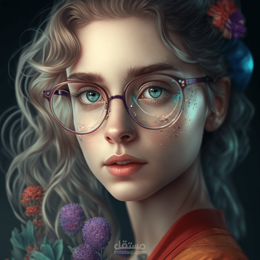 Beautiful girl wearing glasses