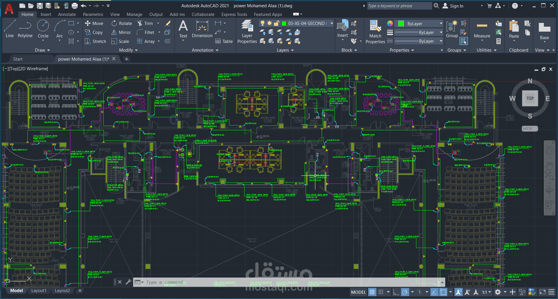 Electrical design for an educational building