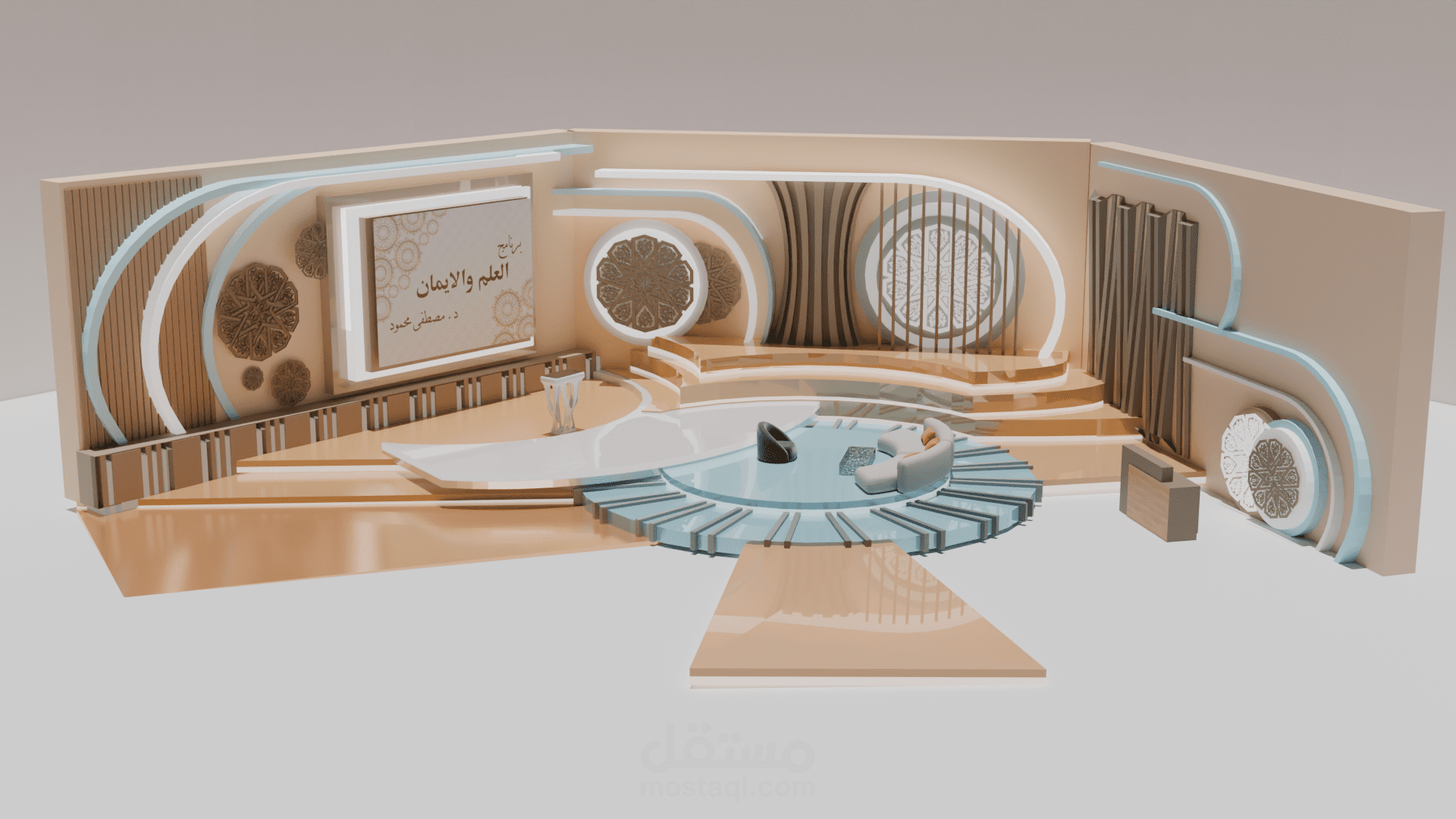 تصميم 3D لاستوديو برنامج "العلم والايمان"