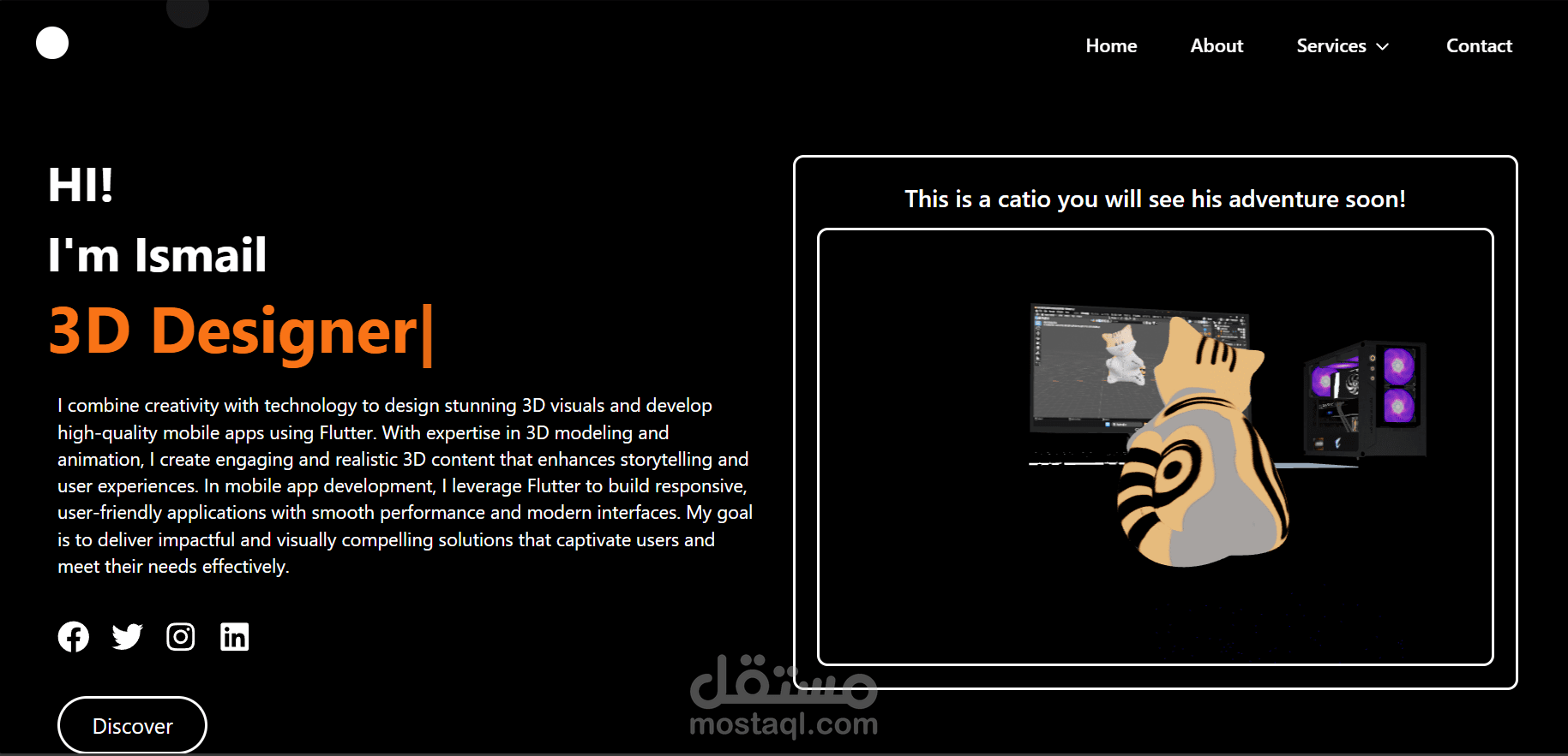 اهلا بكم في موقعي الشخصي لعرض اعمالي و خدماتي