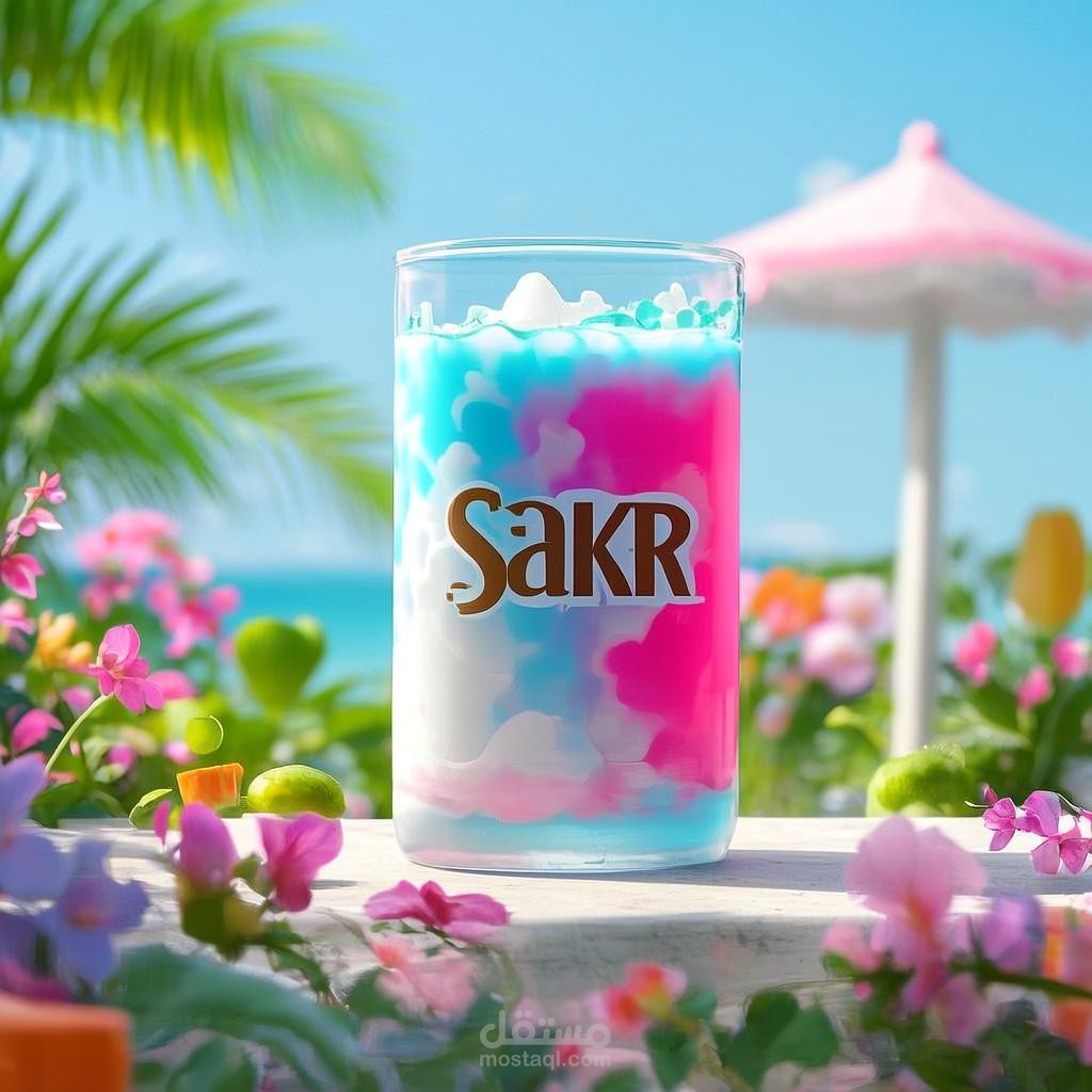تصميم إعلان مميز لمحل مشروبات مشهور .