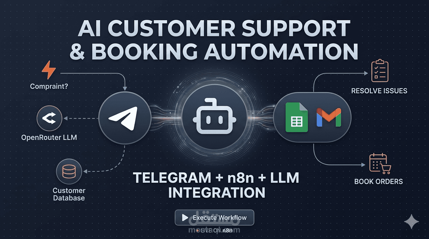 AI Customer Support & Booking Automation Agent (Telegram + n8n + LLM)