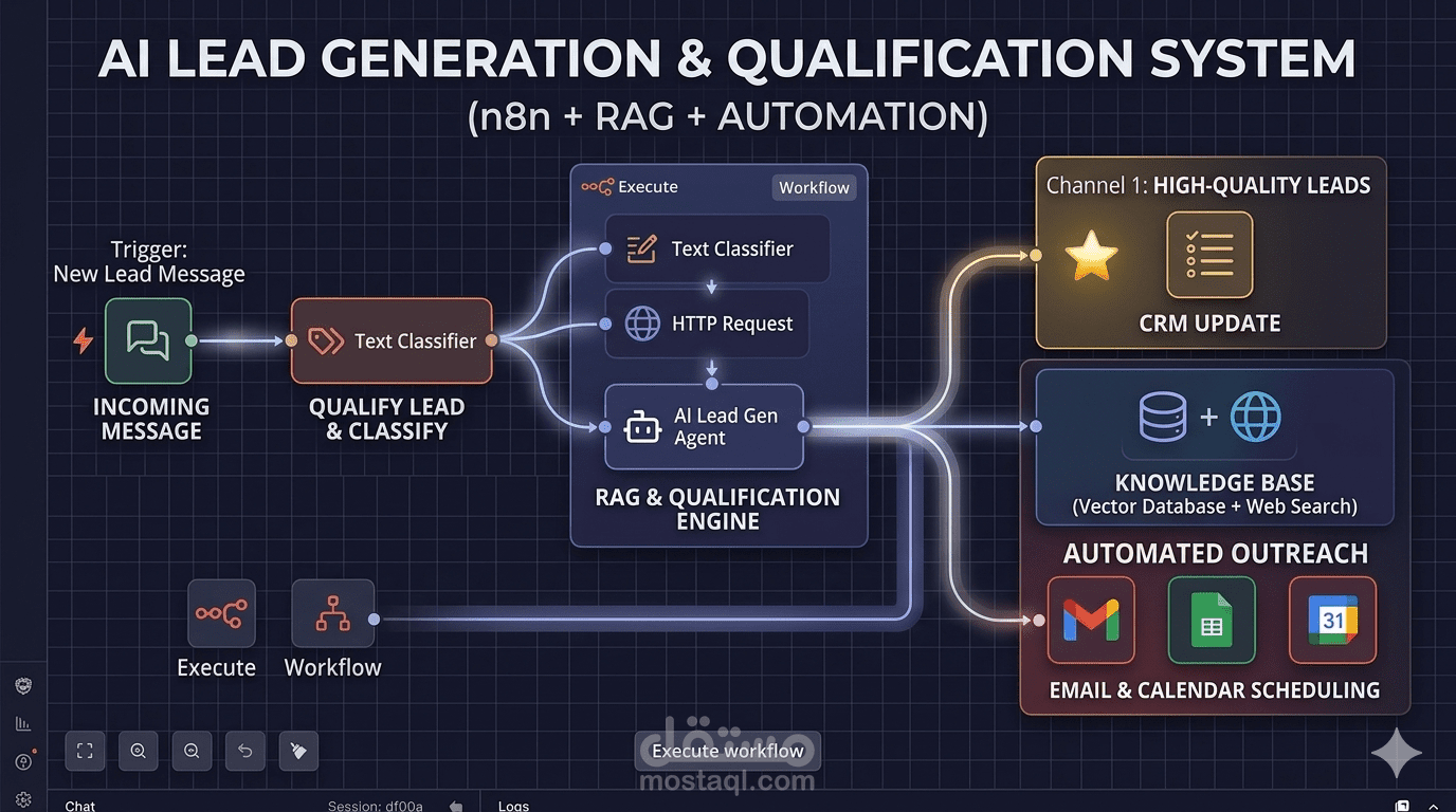 AI Lead Generation & Qualification System (n8n + RAG + Automation)