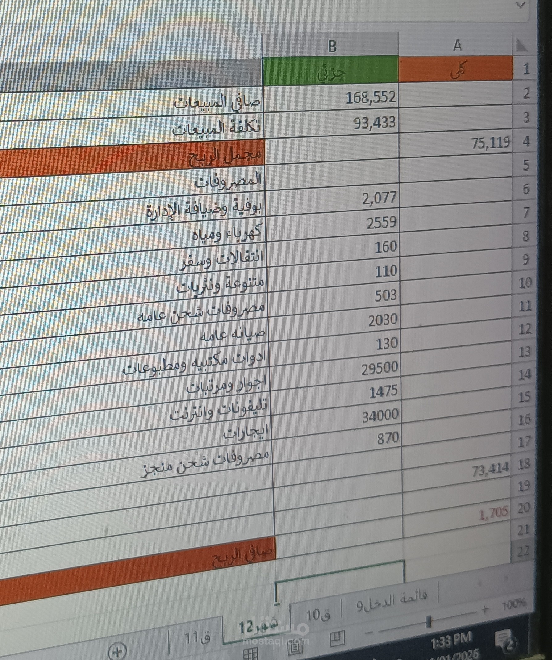 قوائم الدخل