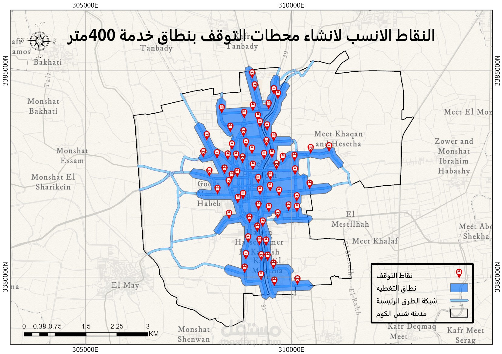 ملائمة مكانية وتحليلات شبكية