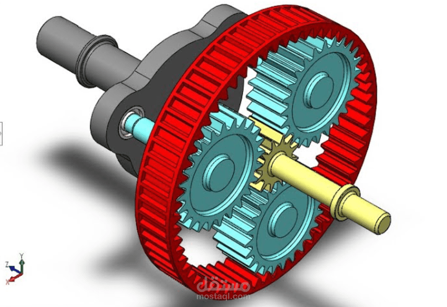 مشروع تصميم نظام تروس كوكبية (Planetary Gear System
