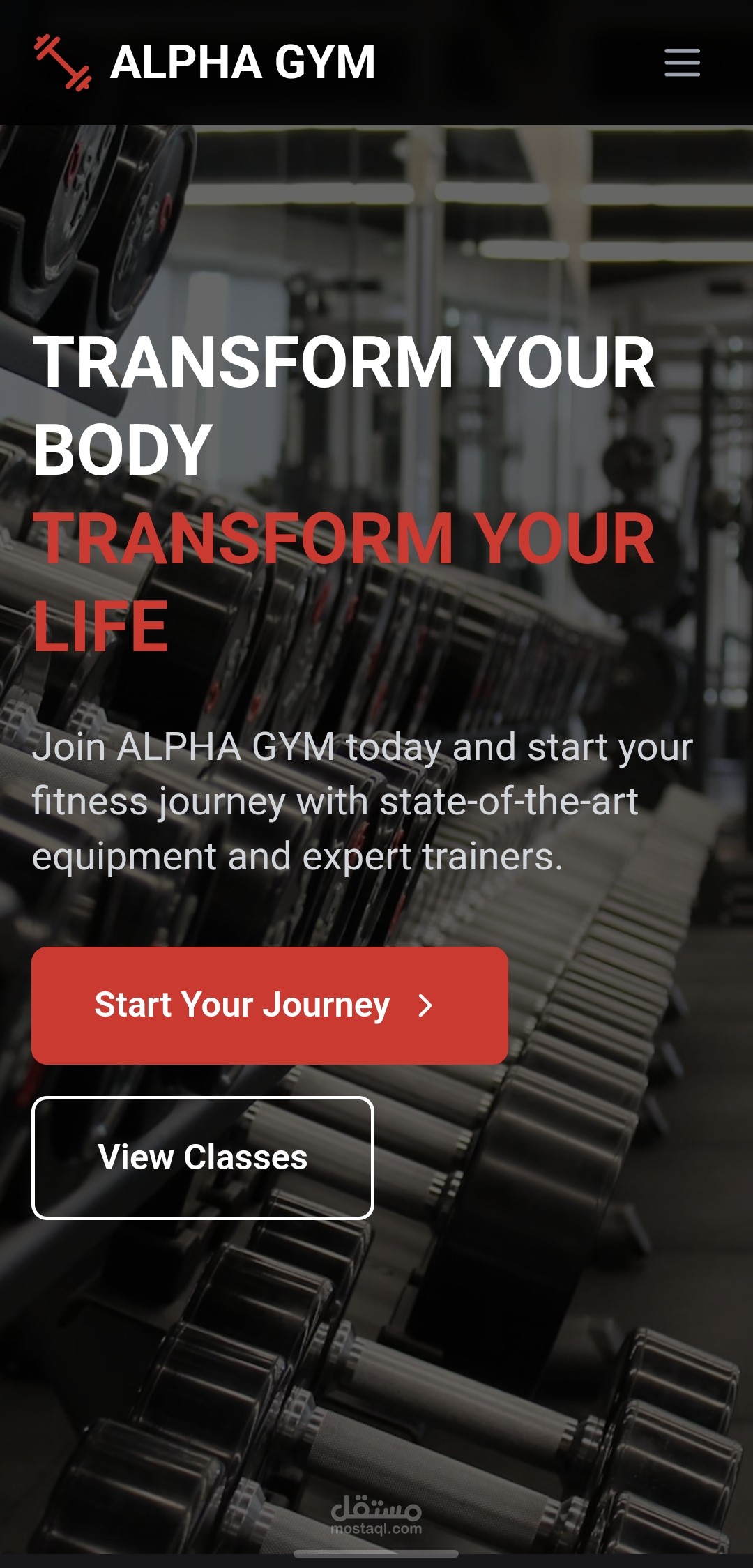 Gym website