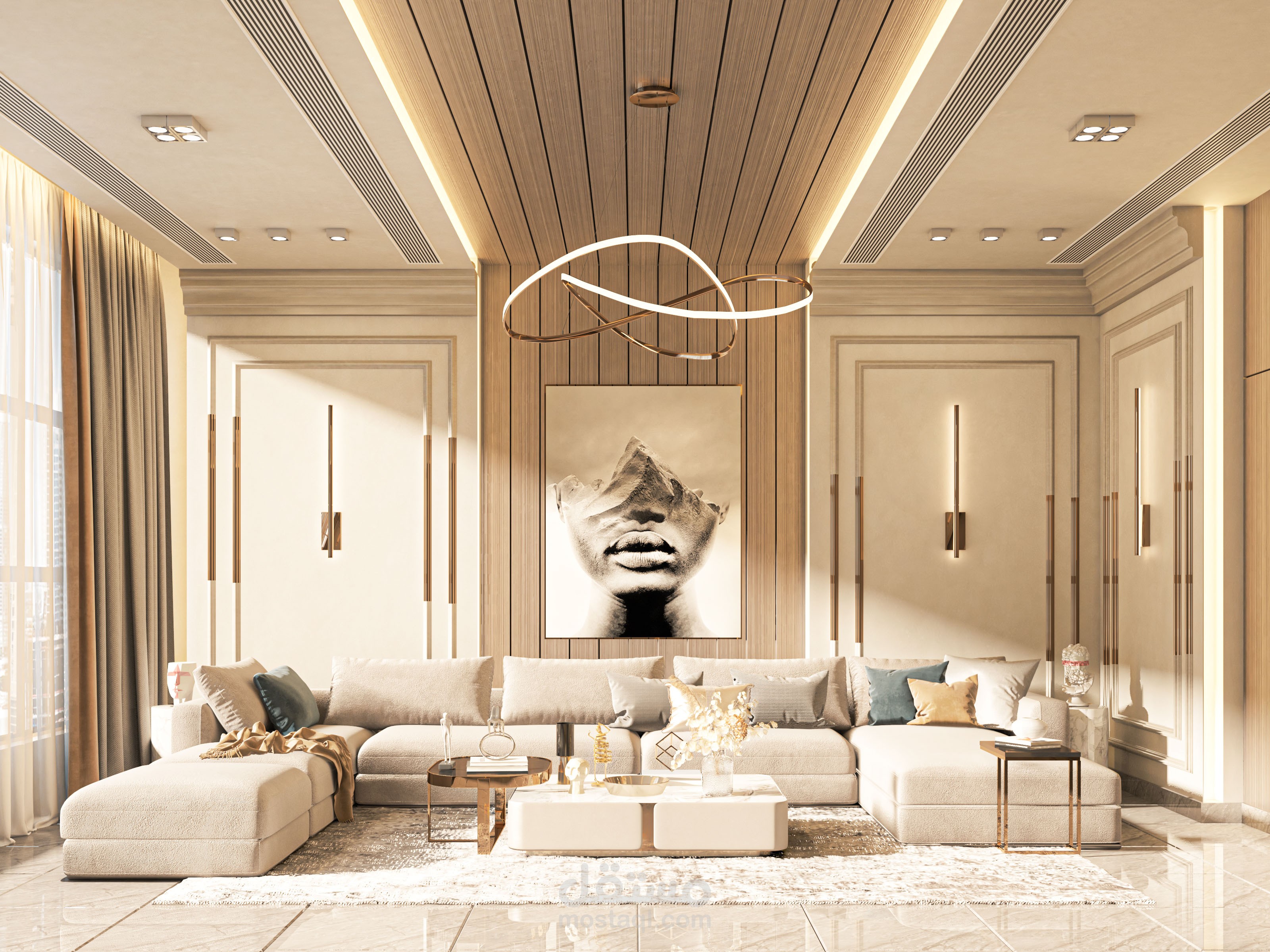 غرفة معيشة .. نيو كلاسيك _ Living Room .. New Classic