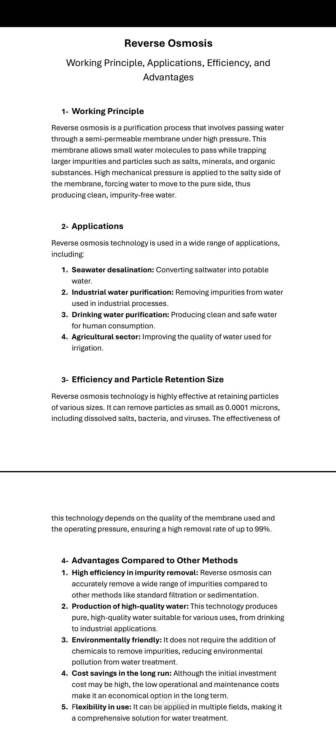 Reverse Osmosis