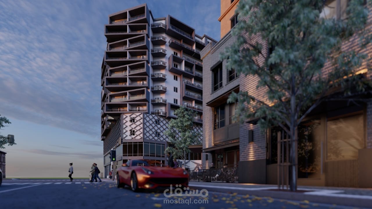 تصميم عماره سكنيه اداريه تجاريه