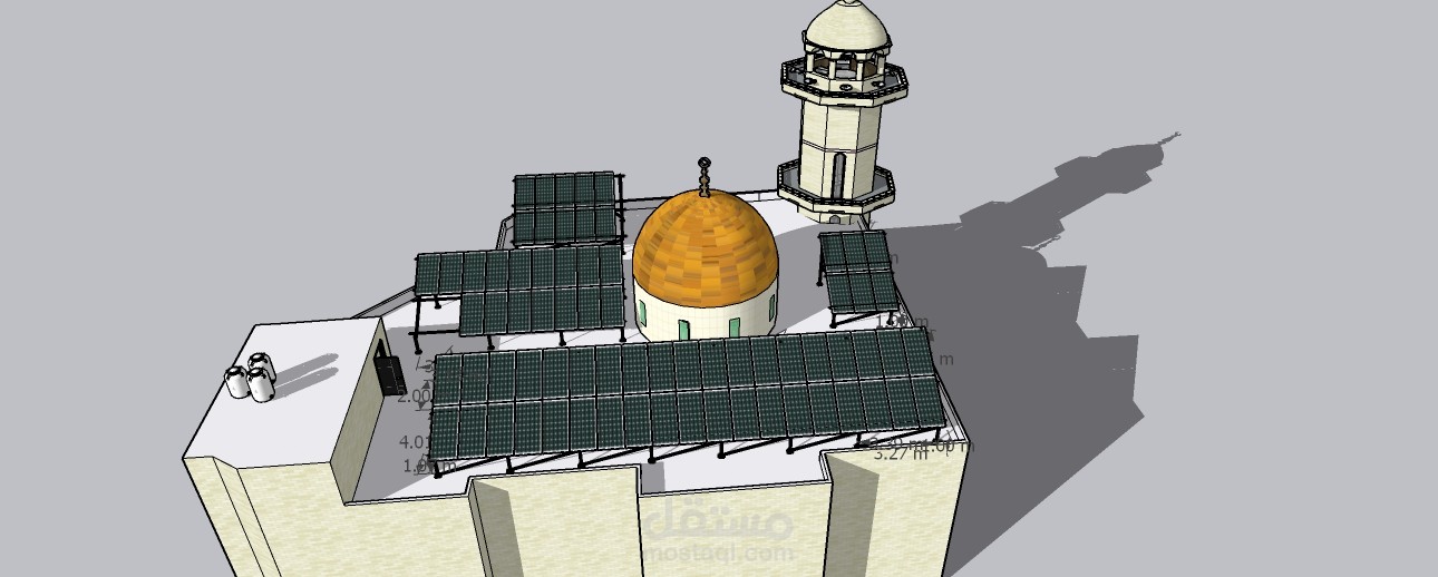 تصميم نظام طاقة شمسية لمسجد بقدرة 42Kwp