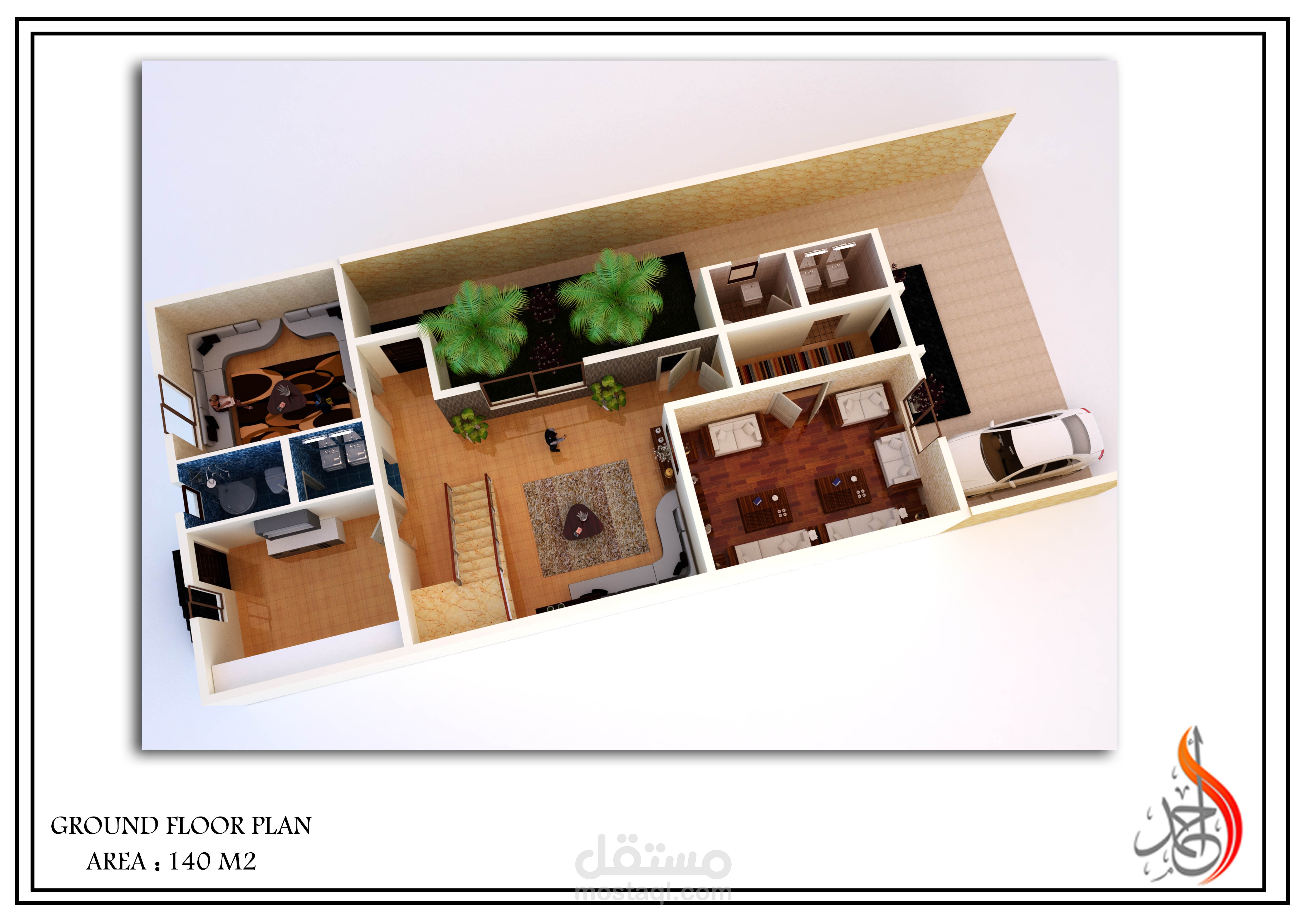 تصميم 3d plan افقي