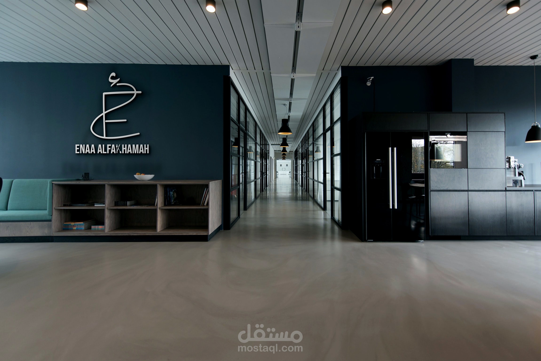 تصميم لوجو وعرضه بMock-up