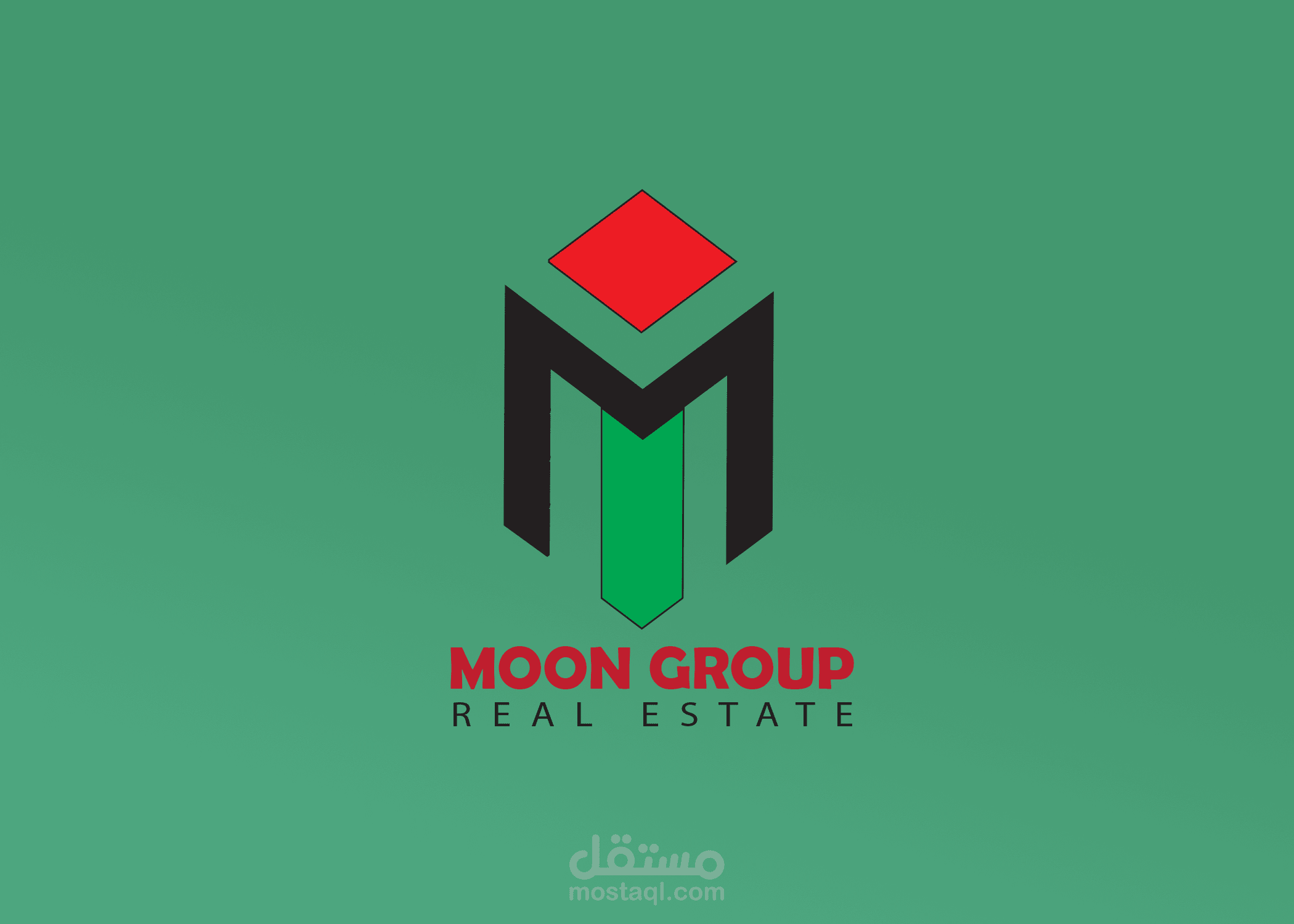 تصميم لوجو لشركة MOON للعقارات