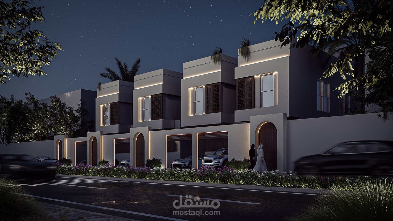 مشروع سكني مكون من 4 فيلل