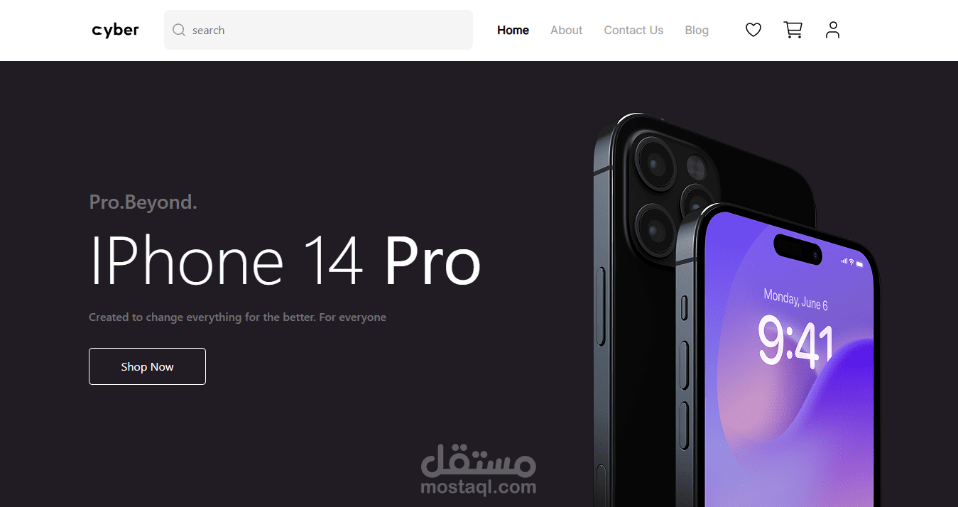 تطوير متجر الكترونى Cyber Store